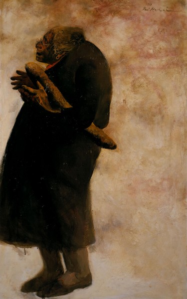 「ローマのおばあさん」　1968年　油彩　116.7*73.1